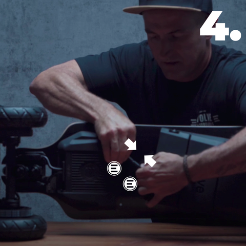 Préparation de la sangle de talon et des vis