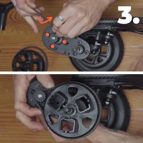 Photo montrant l'ajustement de la tension